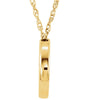 14k Yellow Gold 18x13mm Circle Chain Slide 18" Necklace
