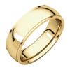 14k Yellow Gold 6mm Comfort-Fit Edge Band, Size 9