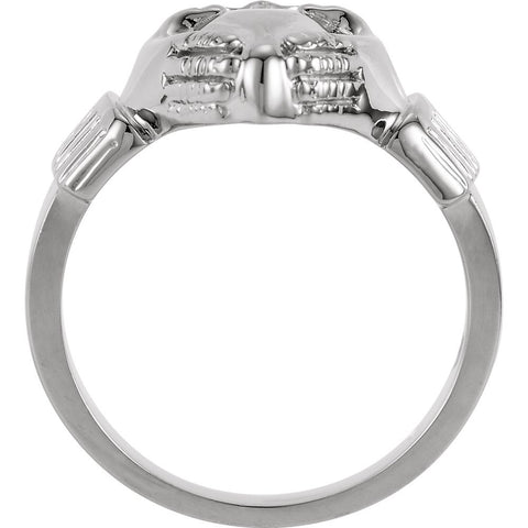 Sterling Silver 14.5x10.5mm Ladies Claddagh Ring, Size 7