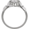 Sterling Silver 14.5x10.5mm Ladies Claddagh Ring, Size 7
