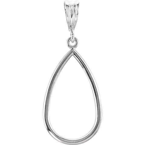 14k Yellow Gold 21x12.75mm Teardrop 18" Necklace