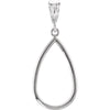 Sterling Silver 21x12.75mm Teardrop Pendant