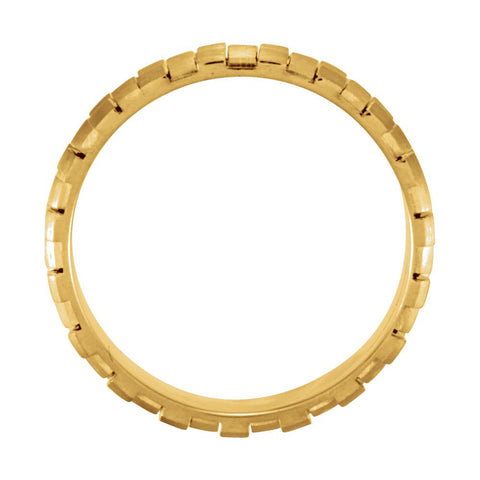 14k Yellow Gold 8mm Pierced Band Size 8.5