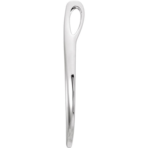 14k White Gold Freeform Pendant
