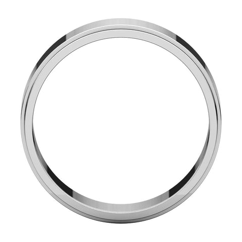 Sterling Silver 6mm Flat Edge Band, Size 10