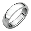 14k White Gold 5mm Heavy Comfort-Fit Wedding Band for Men, Size 10.5