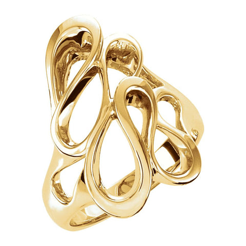 14K White Ring, Size 6