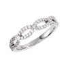 14k White Gold 1/4 CTW Diamond Band, Size 7