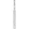 14k White Gold Key Charm
