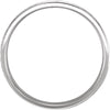 14k White Gold 4mm Flat Edge Comfort Fit Milgrain Hammer Finish Band Size 10