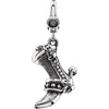 18.00x17.00 mm Cowboy Boot Charm in Sterling Silver