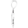 Sterling Silver Heart print Jesus Pendant