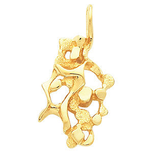 14k Yellow Gold Nugget Pendant
