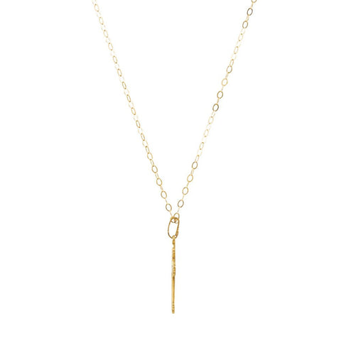 14k Yellow Gold Youth Cross Necklace