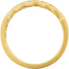 14k Yellow Gold Fancy Band, Size 6
