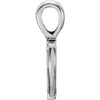 14k White Gold .01 CTW Diamond Heart Cross Pendant