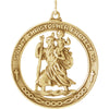 38.75 mm St. Christopher Medal in 14K Yellow Gold