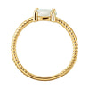 14k Yellow Gold Opal Cabochon Ring, Size 7