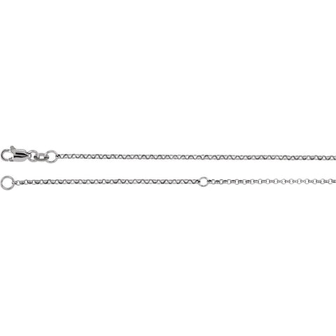 Sterling Silver 1.5mm Adjustable Rolo 18-20" Chain