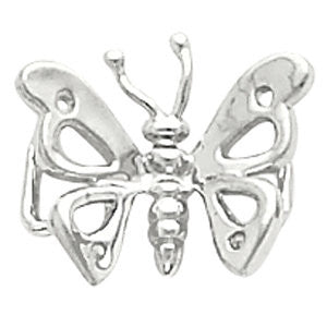 14k White Gold Butterfly Pendant