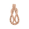 14k Rose Gold Teardrop Rope Design Pendant