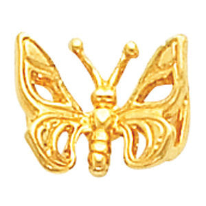 14k Yellow Gold Butterfly Pendant