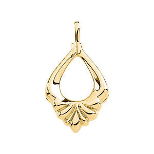 14k Yellow Gold Freeform Pendant