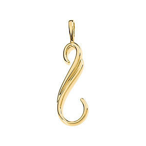 14k White Gold Freeform Pendant