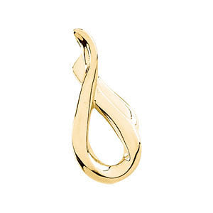 14k White Gold Freeform Pendant