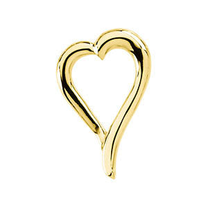 14k Yellow Gold Freeform Heart Pendant