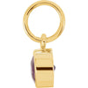 14k Yellow Gold Imitation Amethyst Birthstone Charm