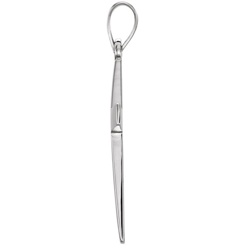 14k White Gold Cross Pendant