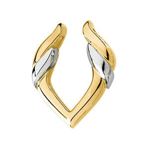 14k White Gold Pendant Enhancer