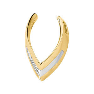 14k White/Yellow Gold Pendant Enhancer