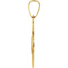 14k Yellow Gold 15mm Round Mazel Good Luck Medal