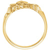 14k Yellow Gold Nugget Ring Mounting, Size 11