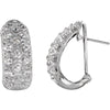 Pair of Cubic Zirconia Hoop Earrings in Sterling Silver