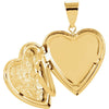 14k Yellow Gold .01 CTW Diamond Floral-Inspired Heart Locket