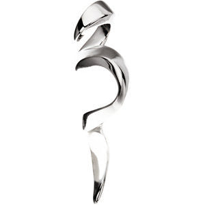 14k White Gold 42.5x35mm Fashion Chain Slide