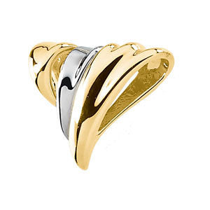 14k White Gold 24x27mm Fashion Chain Slide