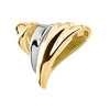 14k White Gold 24x27mm Fashion Chain Slide