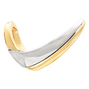 14k White/Yellow Gold Fashion Chain Slide