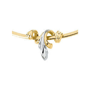 14k White Gold Fashion Chain Slide