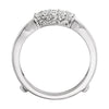 14k White Gold 1/2 CTW Diamond Ring Guard , Size 7