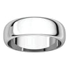Sterling Silver 6mm Half Round Band, Size 6