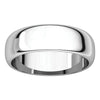 Continuum Sterling Silver 6mm Half Round Band, Size 8.5