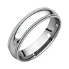 Double Milgrain Comfort-Fit Wedding Band Ring in Platinum ( Size 10 )