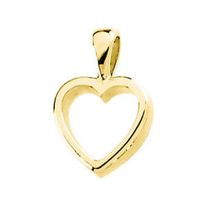 14k Yellow Gold Heart Pendant
