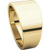 14k Yellow Gold 10mm Flat Tapered Band , Size 7