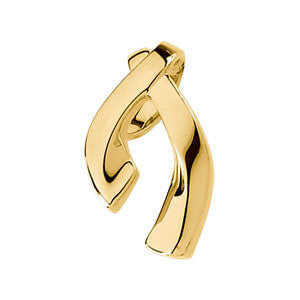 14k White Gold Chain Slide